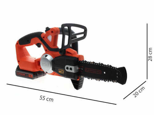 GKC1820L20-QW Battery Chainsaw 18V 2.0Ah Set Dimensions